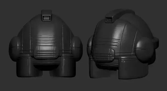 helmet high poly sculpt 3d printable
