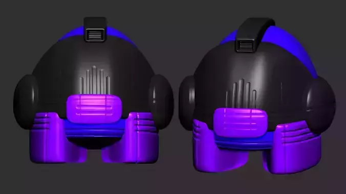 helmet high poly sculpt 3d printable ver 7 3D model