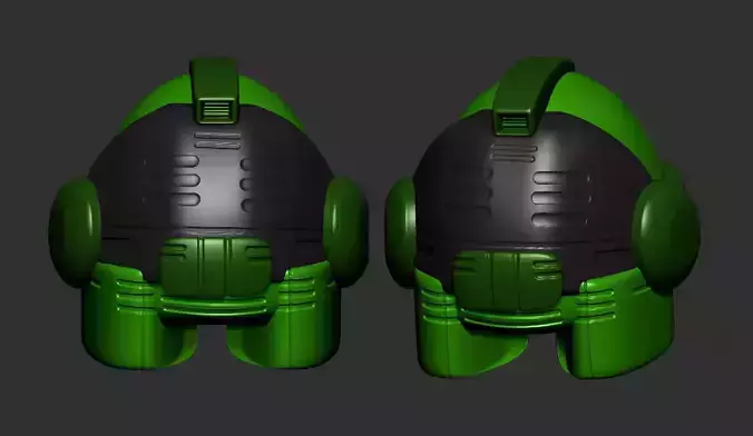 helmet high poly sculpt 3d printable ver 7 3D model