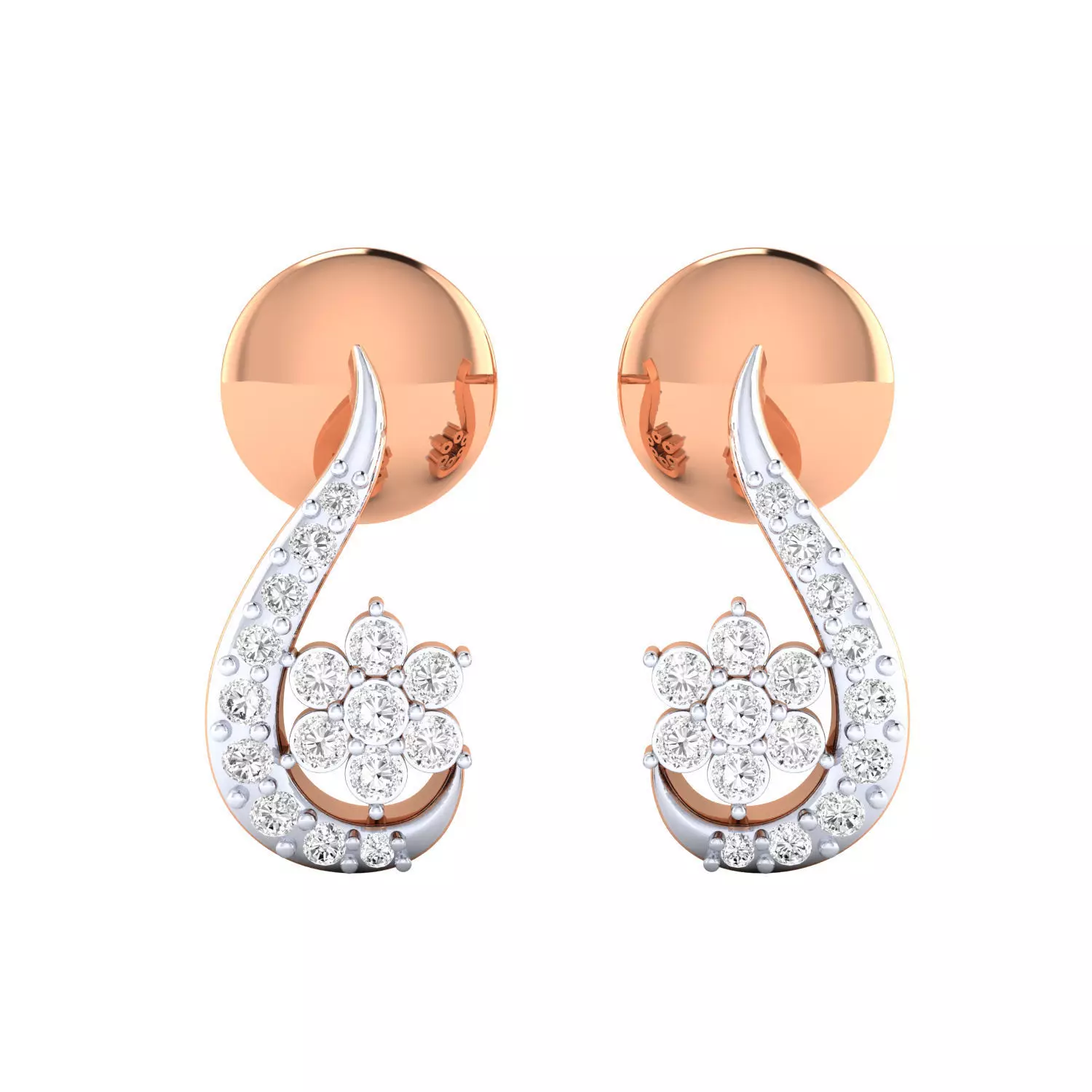 Women earrings 3dm render detail 3D print model 3D print model_0