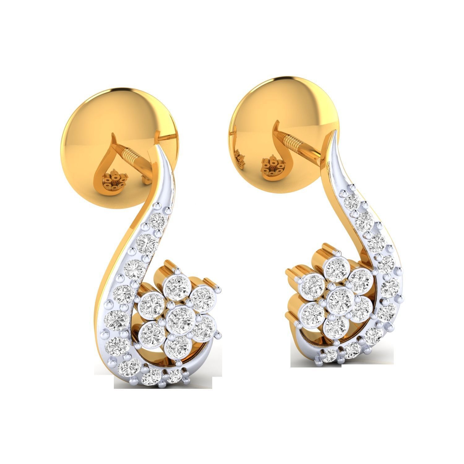 Women earrings 3dm render detail 3D print model 3D print model_12