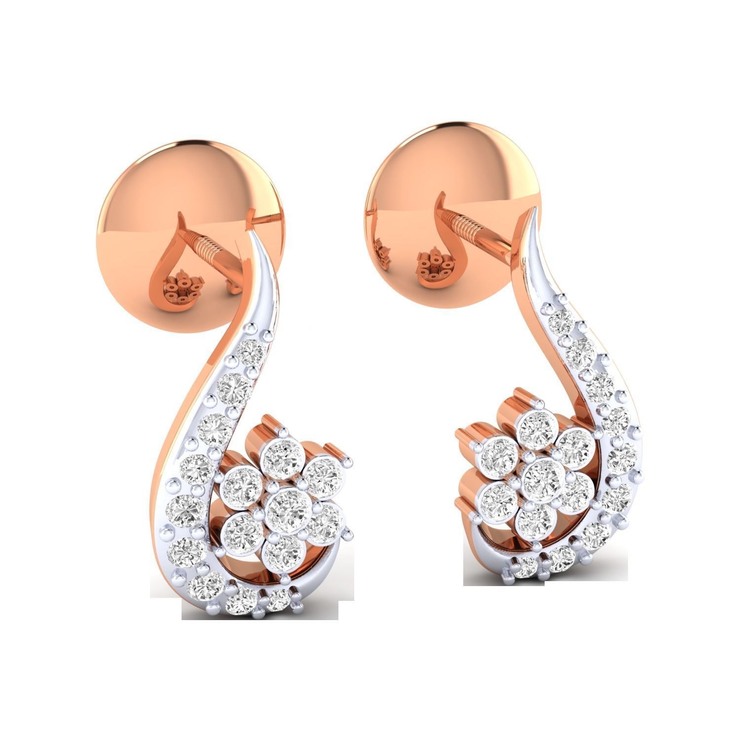Women earrings 3dm render detail 3D print model 3D print model_8