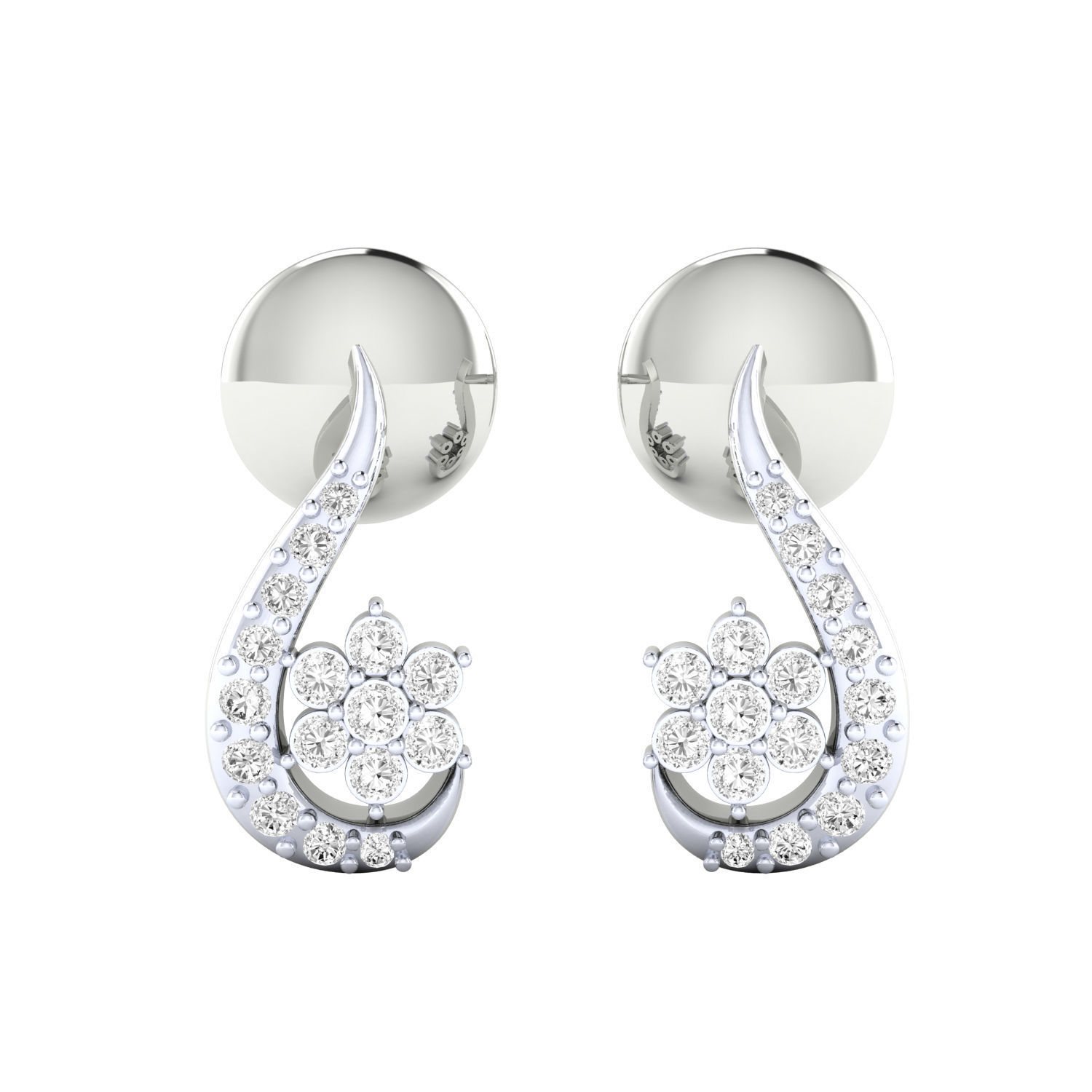 Women earrings 3dm render detail 3D print model 3D print model_2