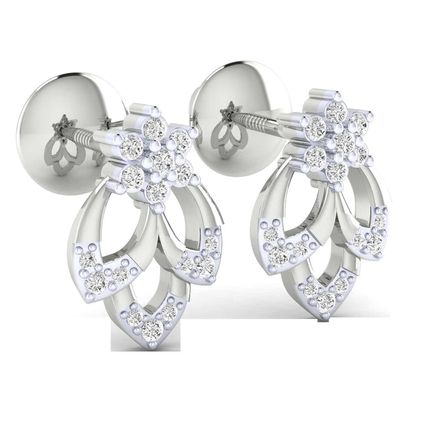 Women earrings 3dm render detail 3D print model 3D print model_20