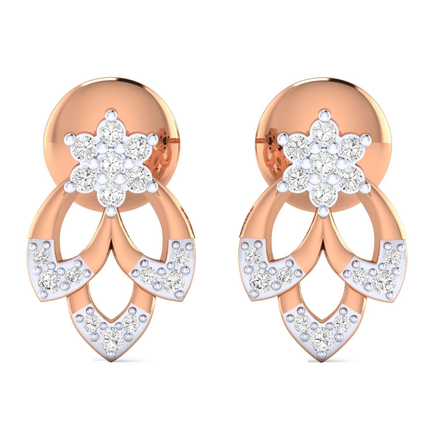 Women earrings 3dm render detail 3D print model 3D print model_26