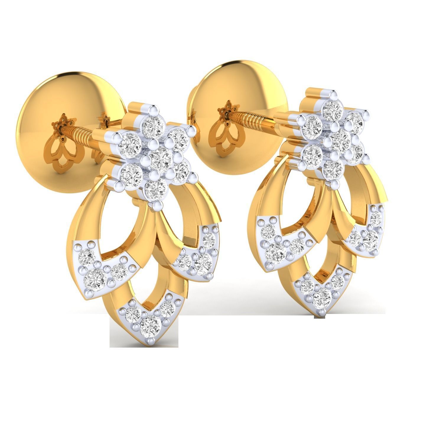 Women earrings 3dm render detail 3D print model 3D print model_21