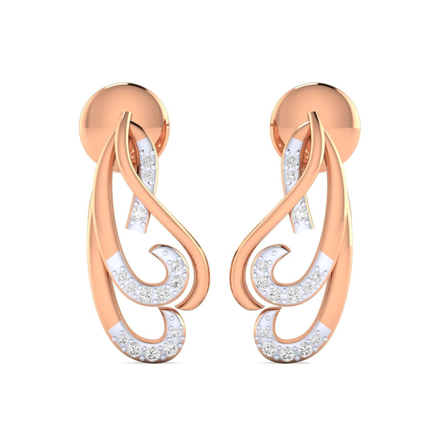 Women earrings 3dm render detail 3D print model 3D print model_12