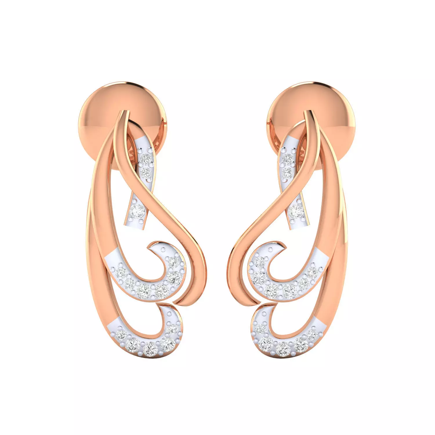 Women earrings 3dm render detail 3D print model 3D print model_0