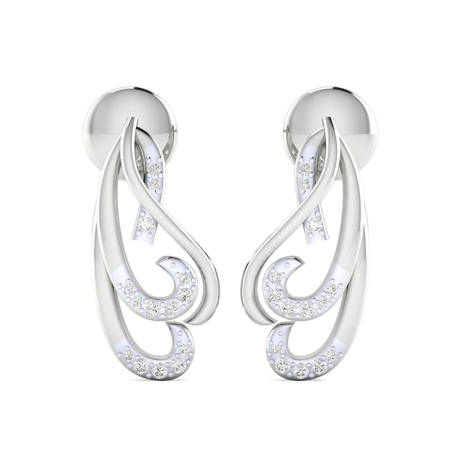Women earrings 3dm render detail 3D print model 3D print model_14