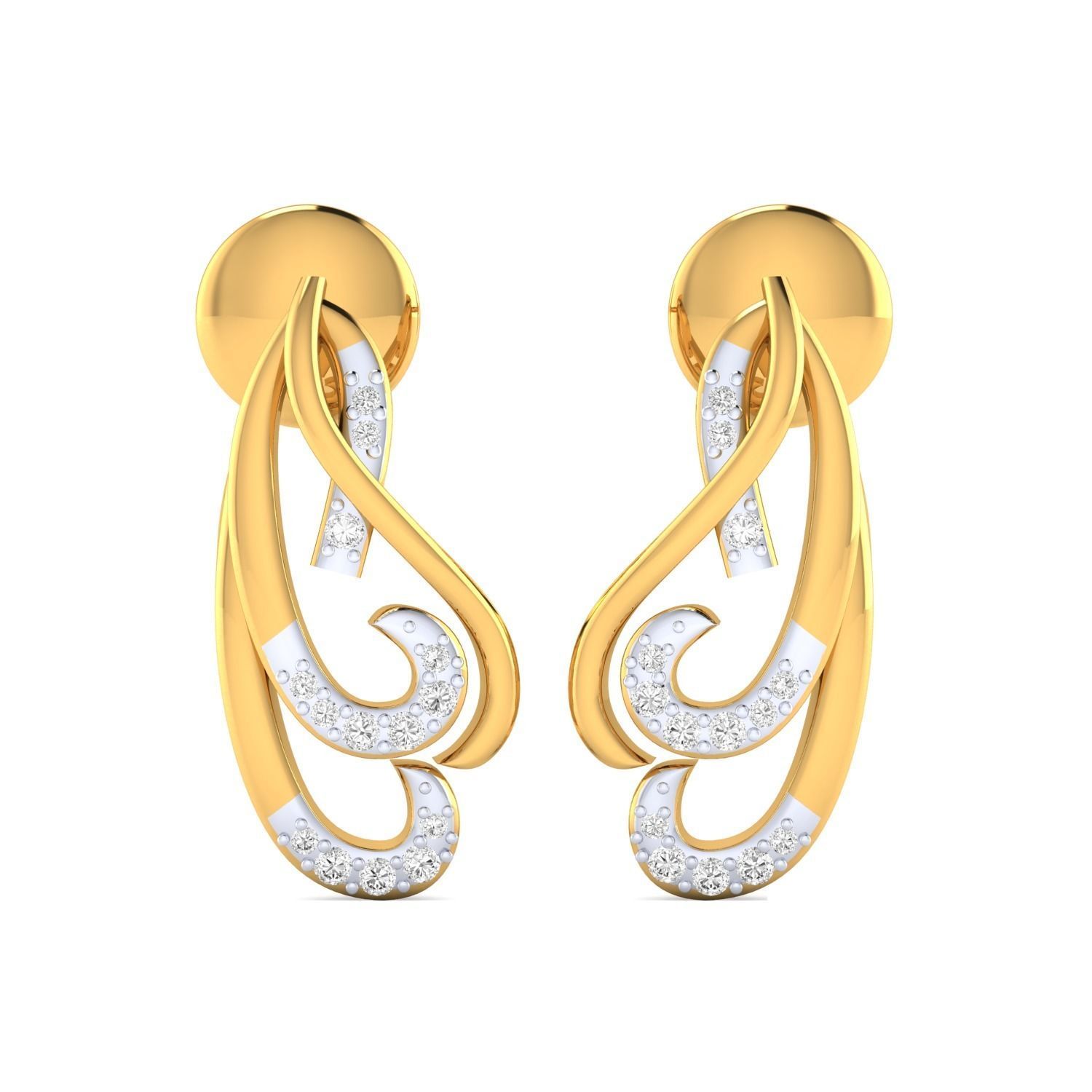 Women earrings 3dm render detail 3D print model 3D print model_15
