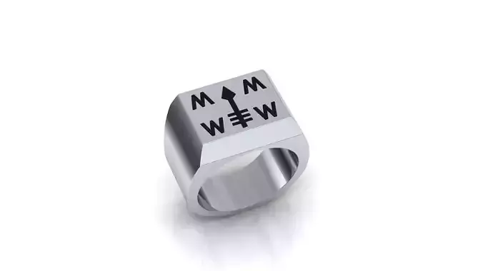 men ring 17 west 3D print model