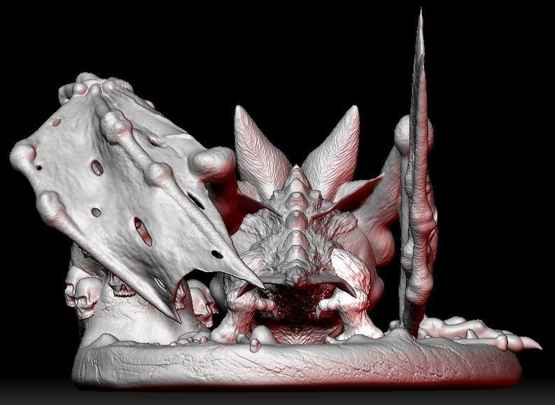 Camazotz coin with skull 3D print model_5