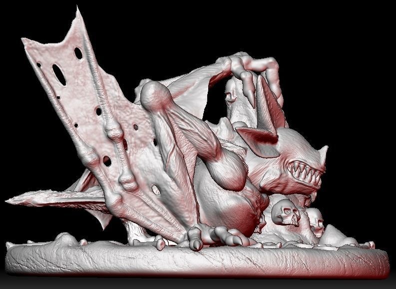 Camazotz coin with skull 3D print model_6