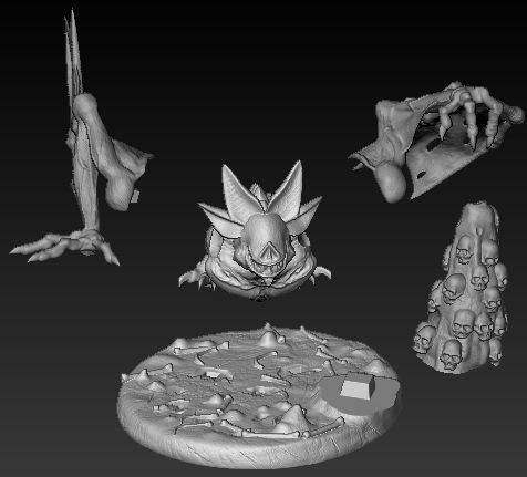 Camazotz coin with skull 3D print model_9