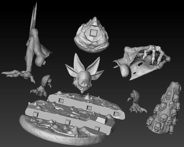 Camazotz coin with skull 3D print model_10