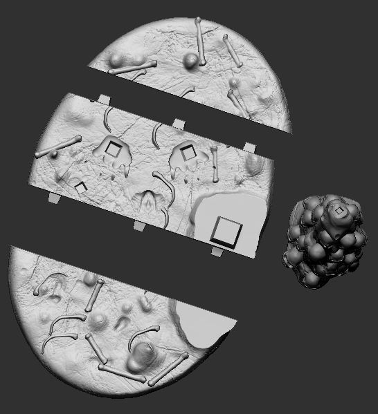 Camazotz coin with skull 3D print model_11