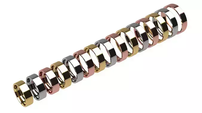 Flat Wedding Band 5 mm wide