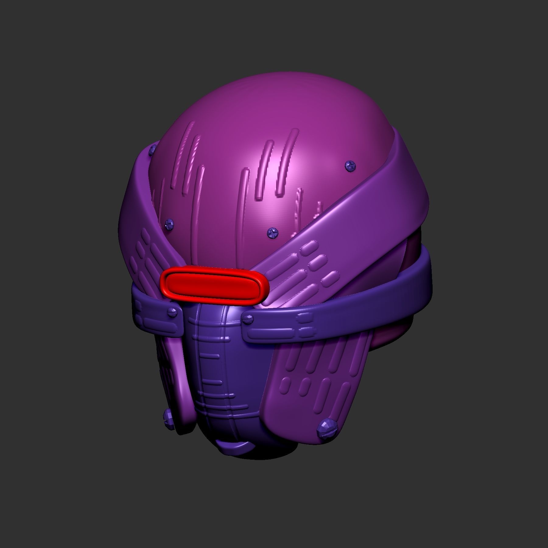 helmet high poly sculpt 3d printable 3D model_2