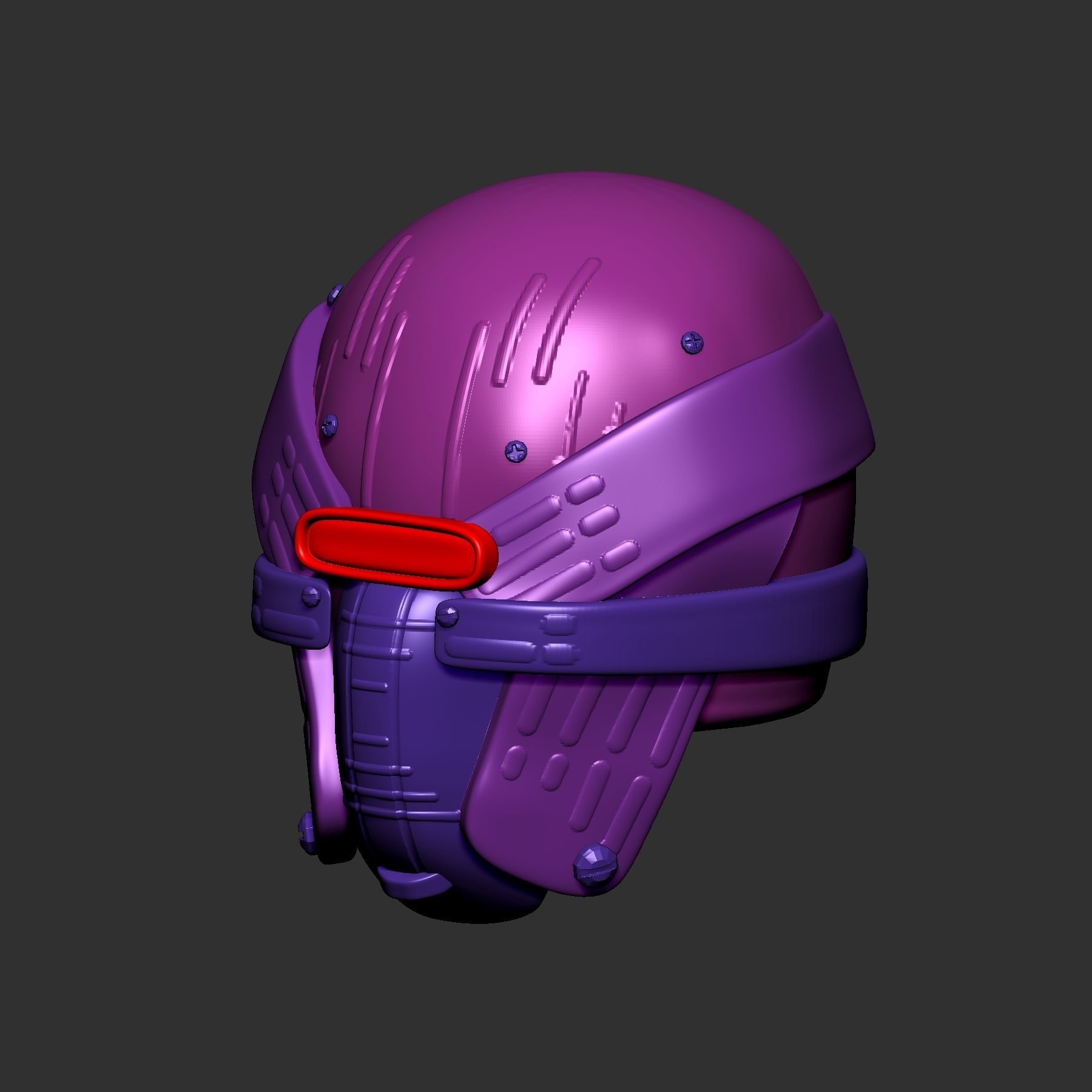 helmet high poly sculpt 3d printable 3D model_5