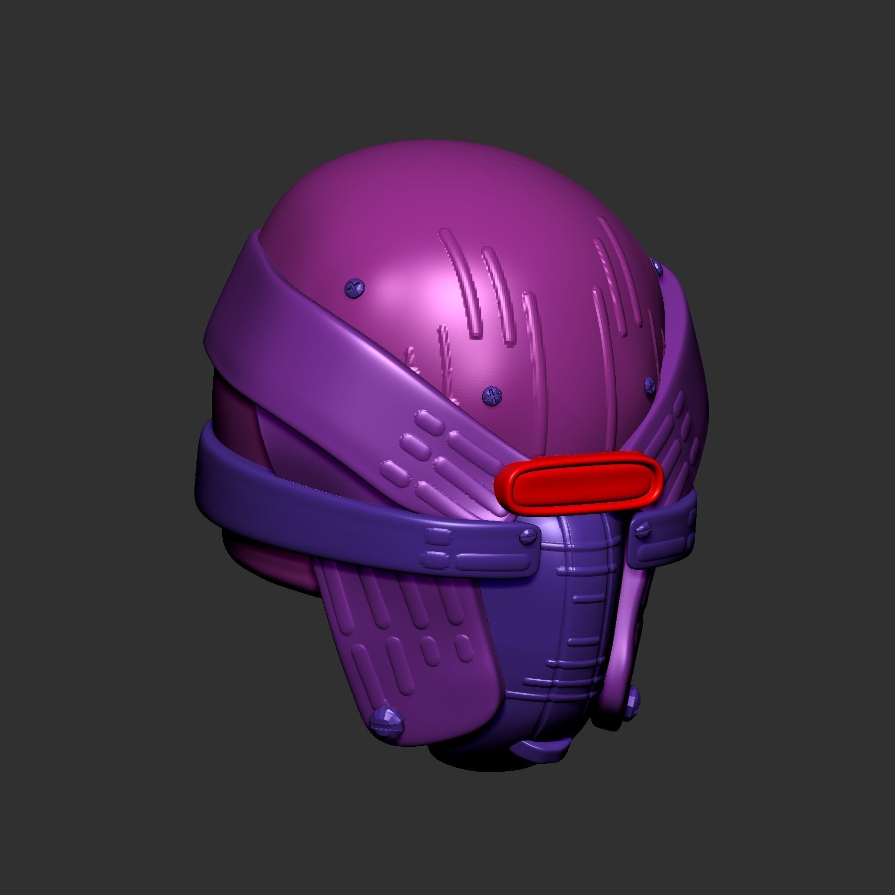 helmet high poly sculpt 3d printable 3D model_3