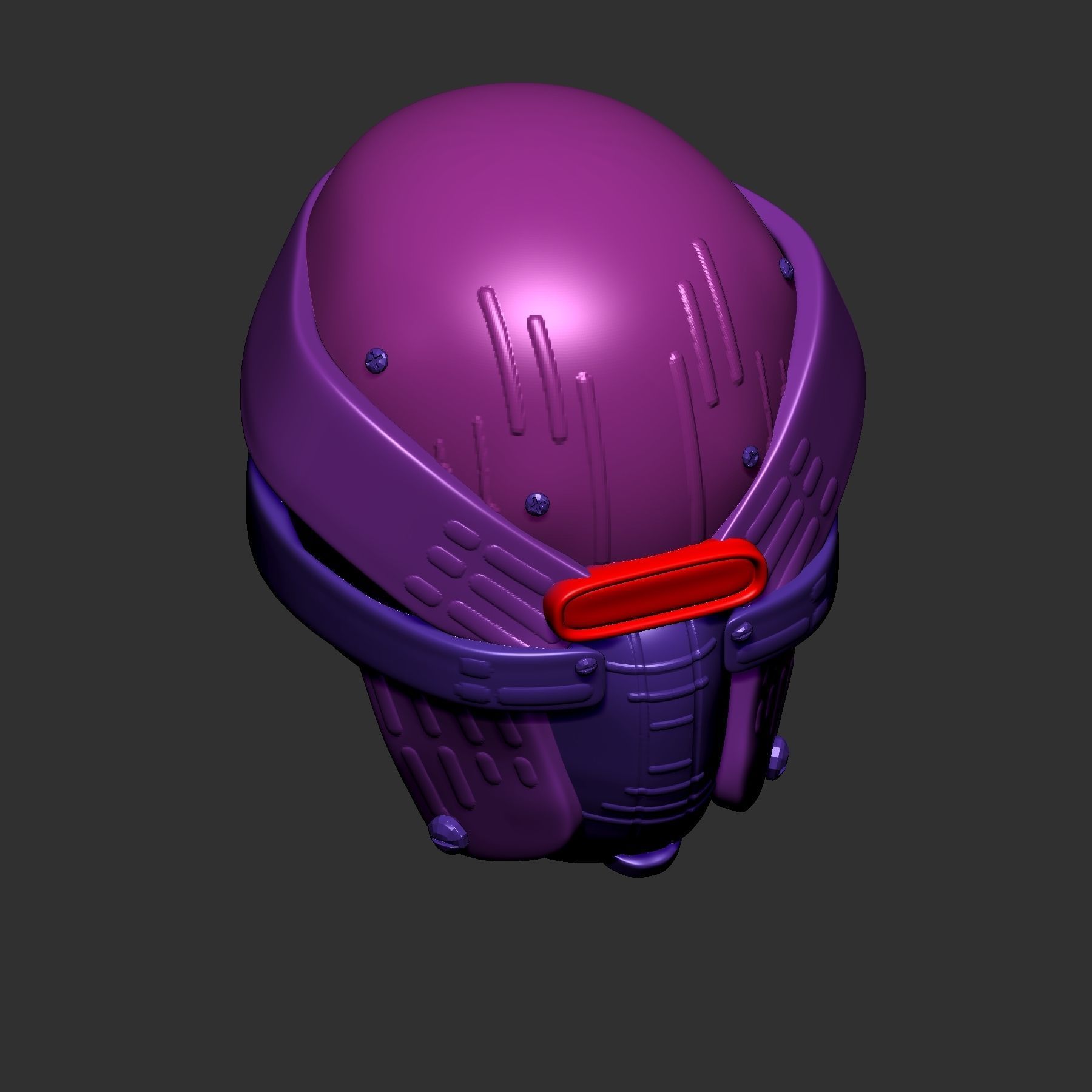 helmet high poly sculpt 3d printable 3D model_4
