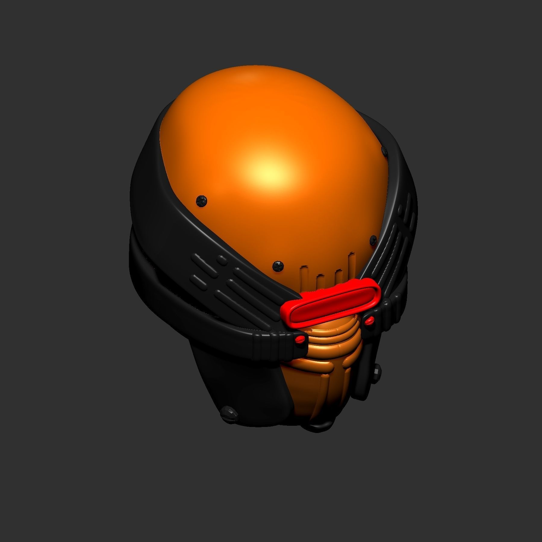 helmet high poly sculpt 3d printable 3D model_4