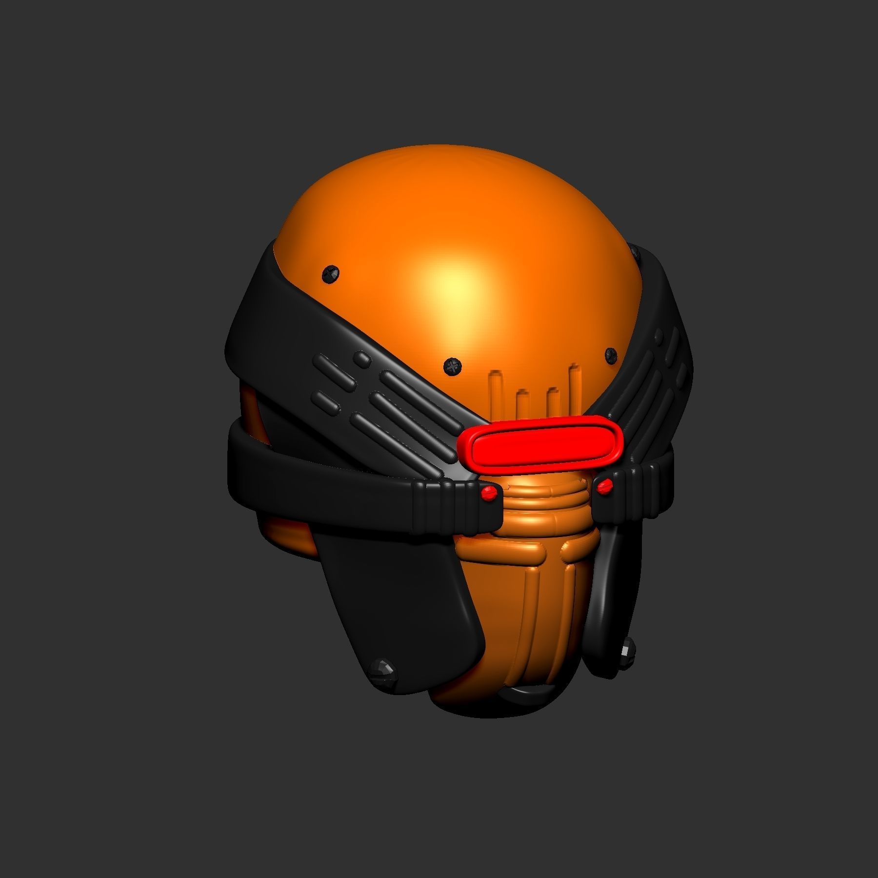 helmet high poly sculpt 3d printable 3D model_3