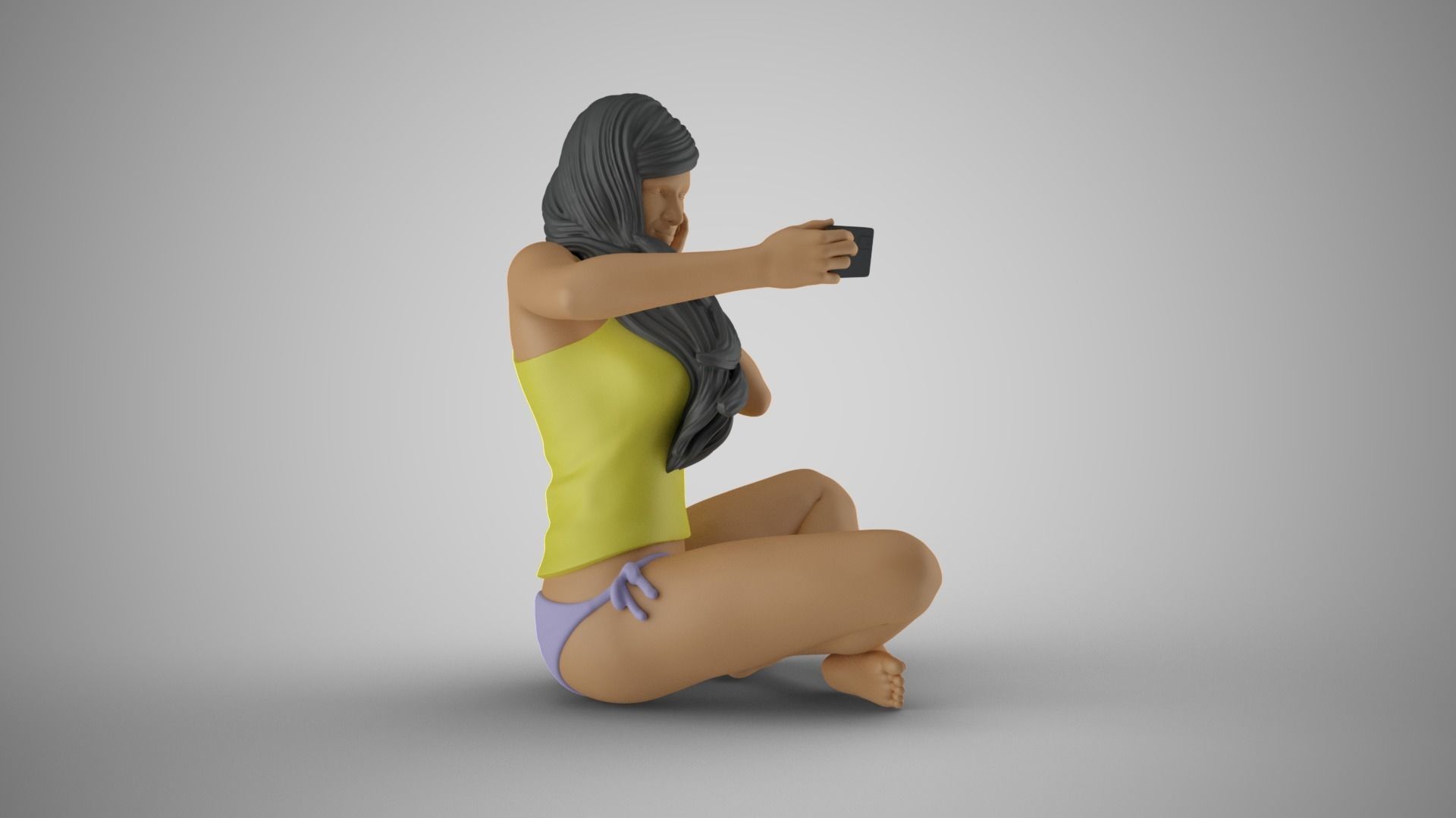 Woman Taking Selfie 3D print model_9