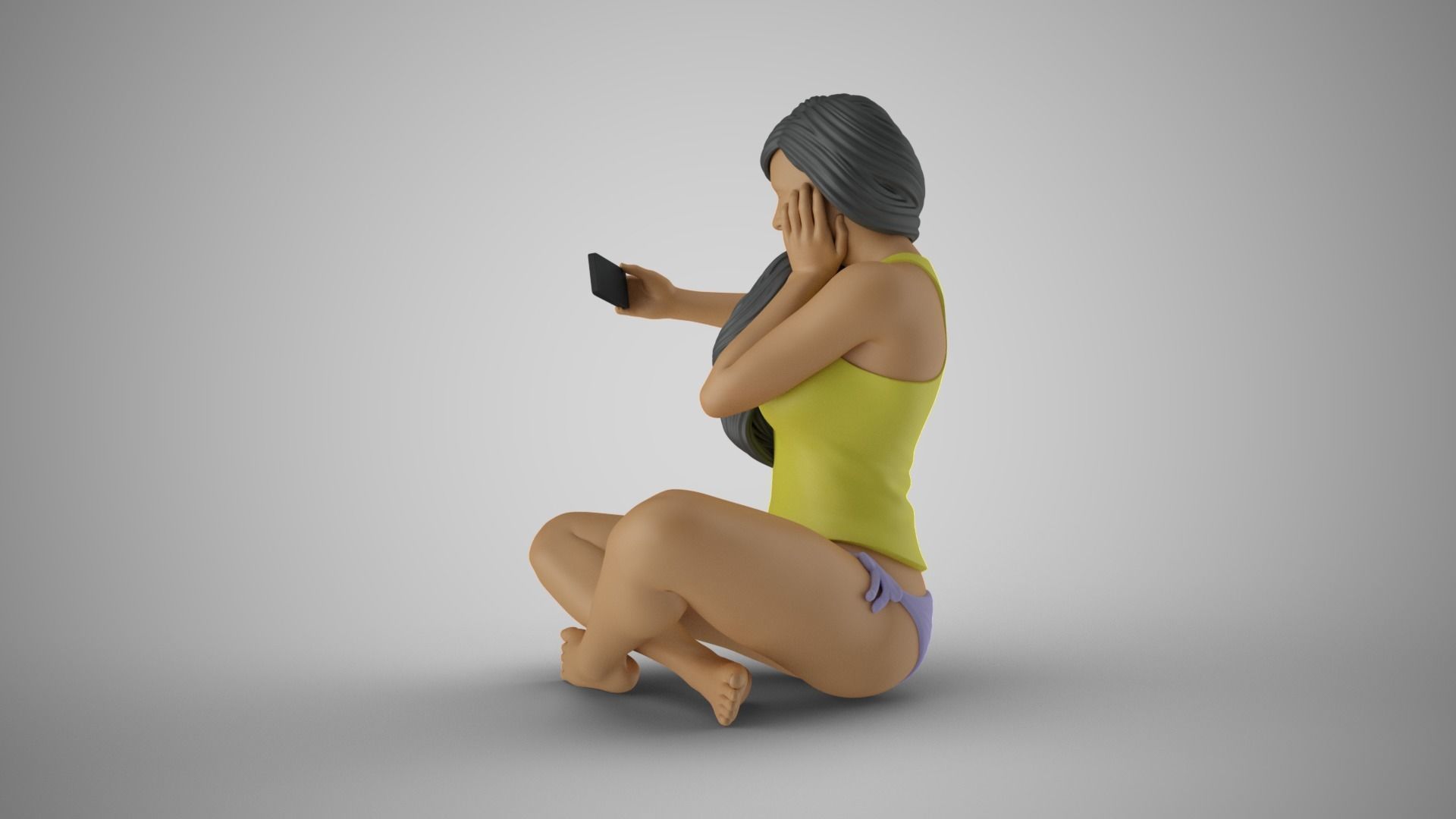 Woman Taking Selfie 3D print model_5