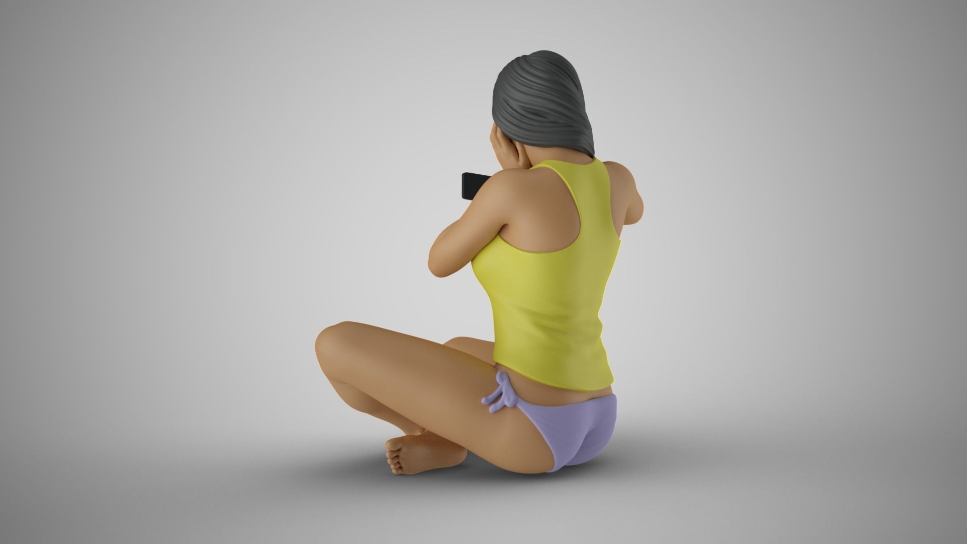 Woman Taking Selfie 3D print model_6