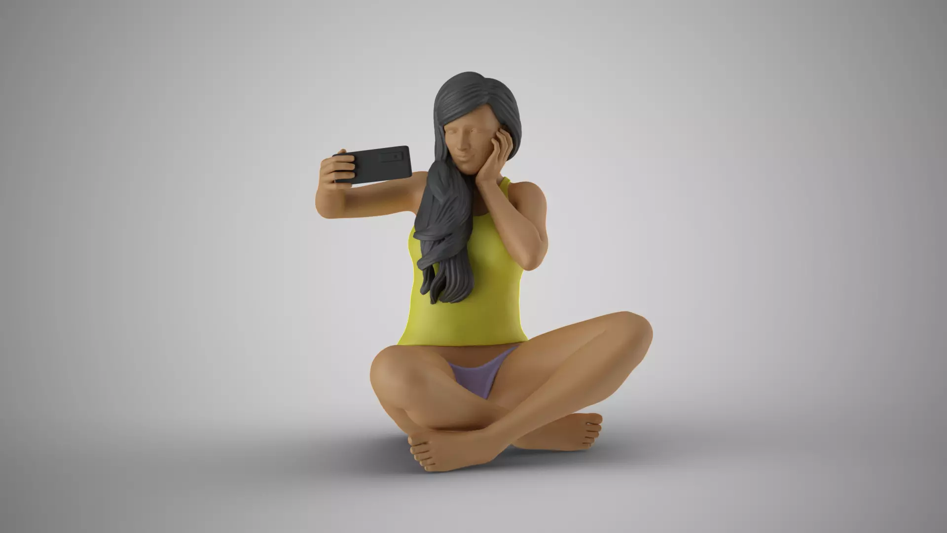 Woman Taking Selfie 3D print model_0