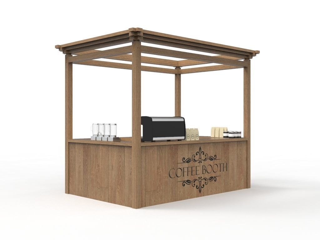 Coffee Booth 2 3D model_2