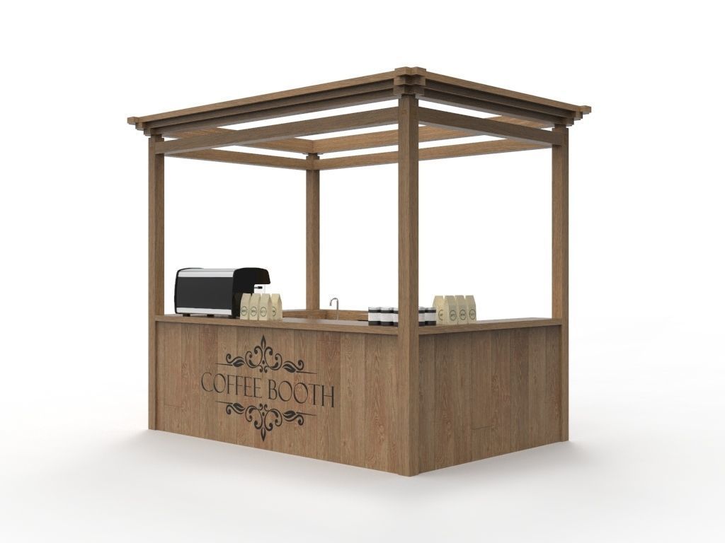 Coffee Booth 2 3D model_1