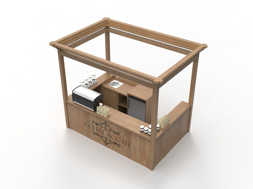 Coffee Booth 2 3D model_4