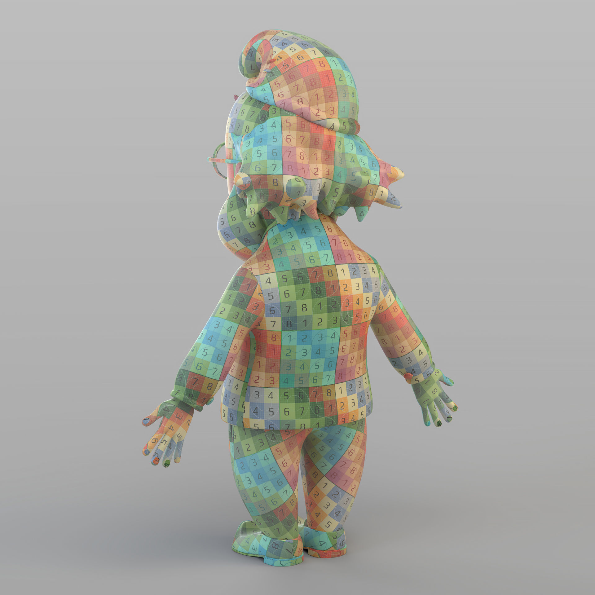 Cartoon Old Gnome 3D model_9