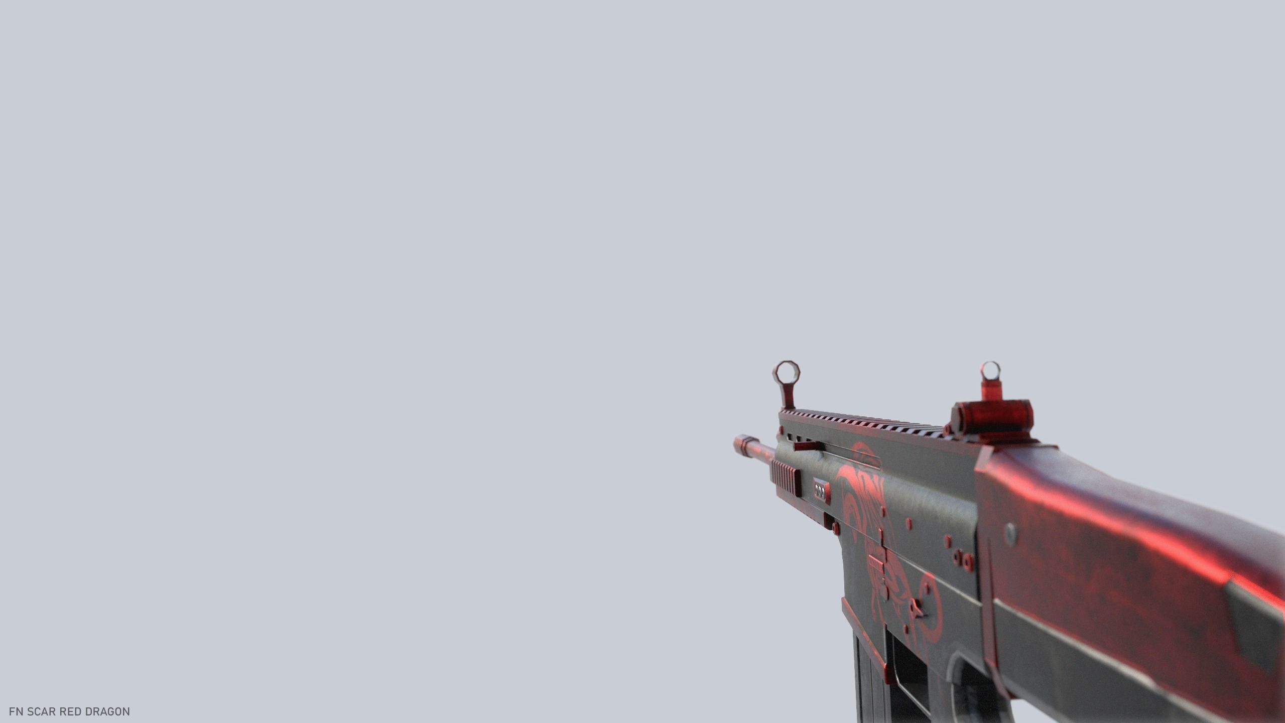 FN SCAR Red Dragon Low-poly 3D model_1