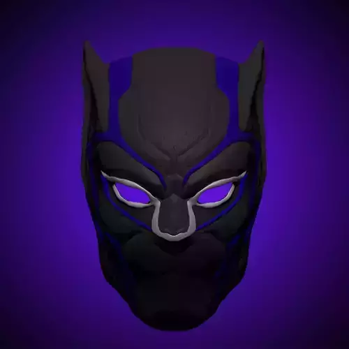 black panther half-head helmet