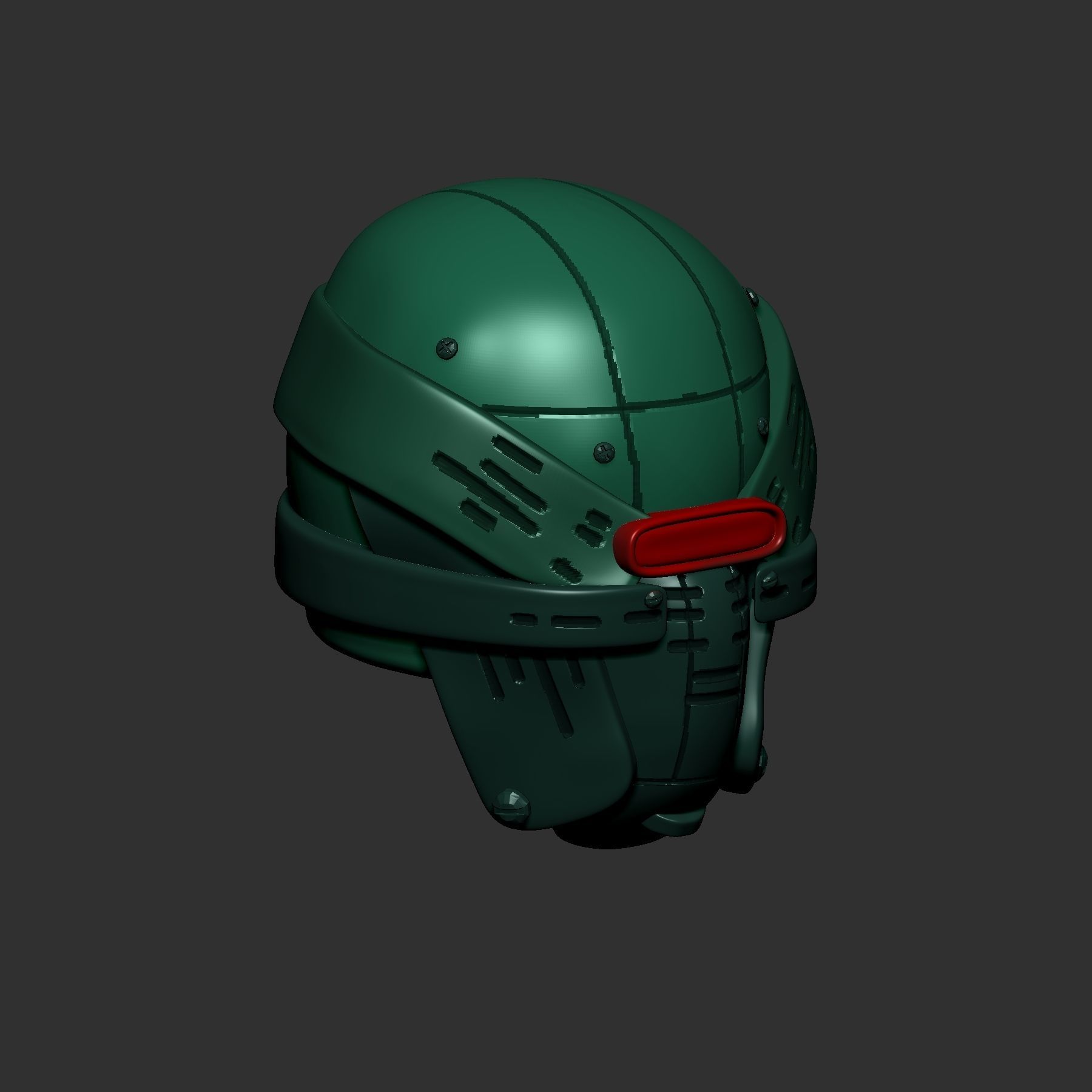 helmet high poly sculpt 3d printable  3D model_3