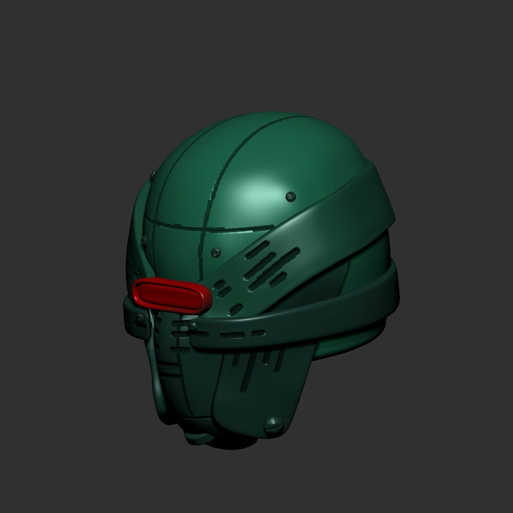 helmet high poly sculpt 3d printable  3D model_5