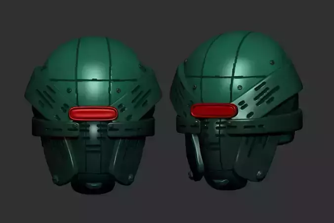 helmet high poly sculpt 3d printable 