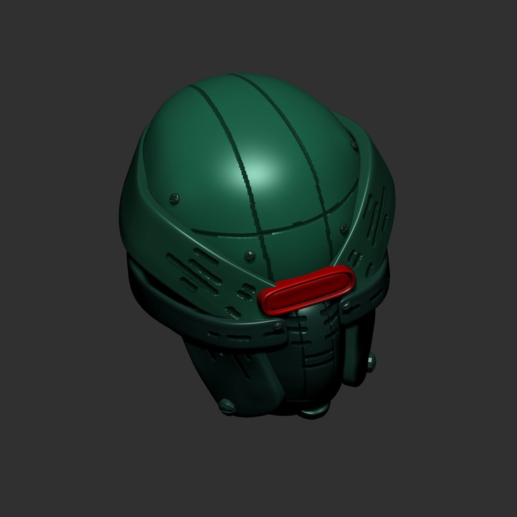 helmet high poly sculpt 3d printable  3D model_4