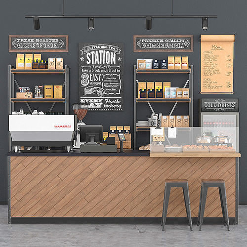 Coffee bar 3D model