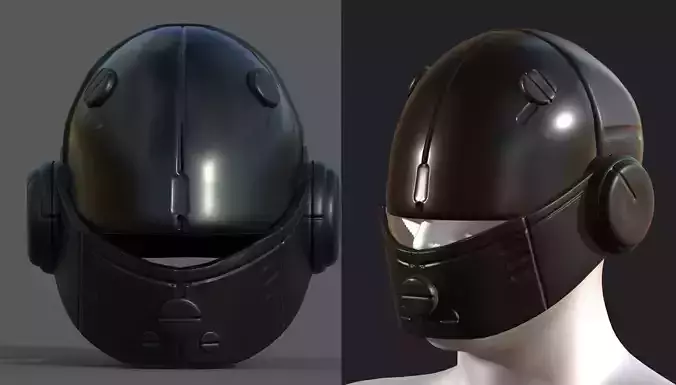 Helmet scifi military combat 3d 