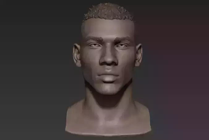 Black Man Head 1