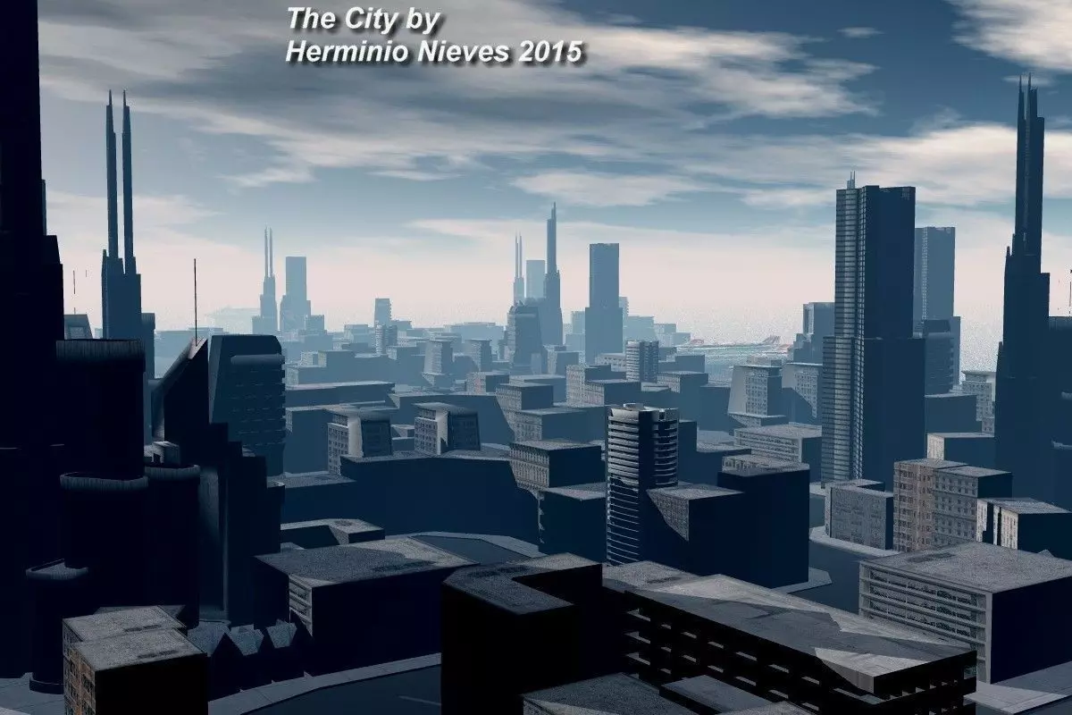 Models city of hamilton Free low-poly 3D model_0