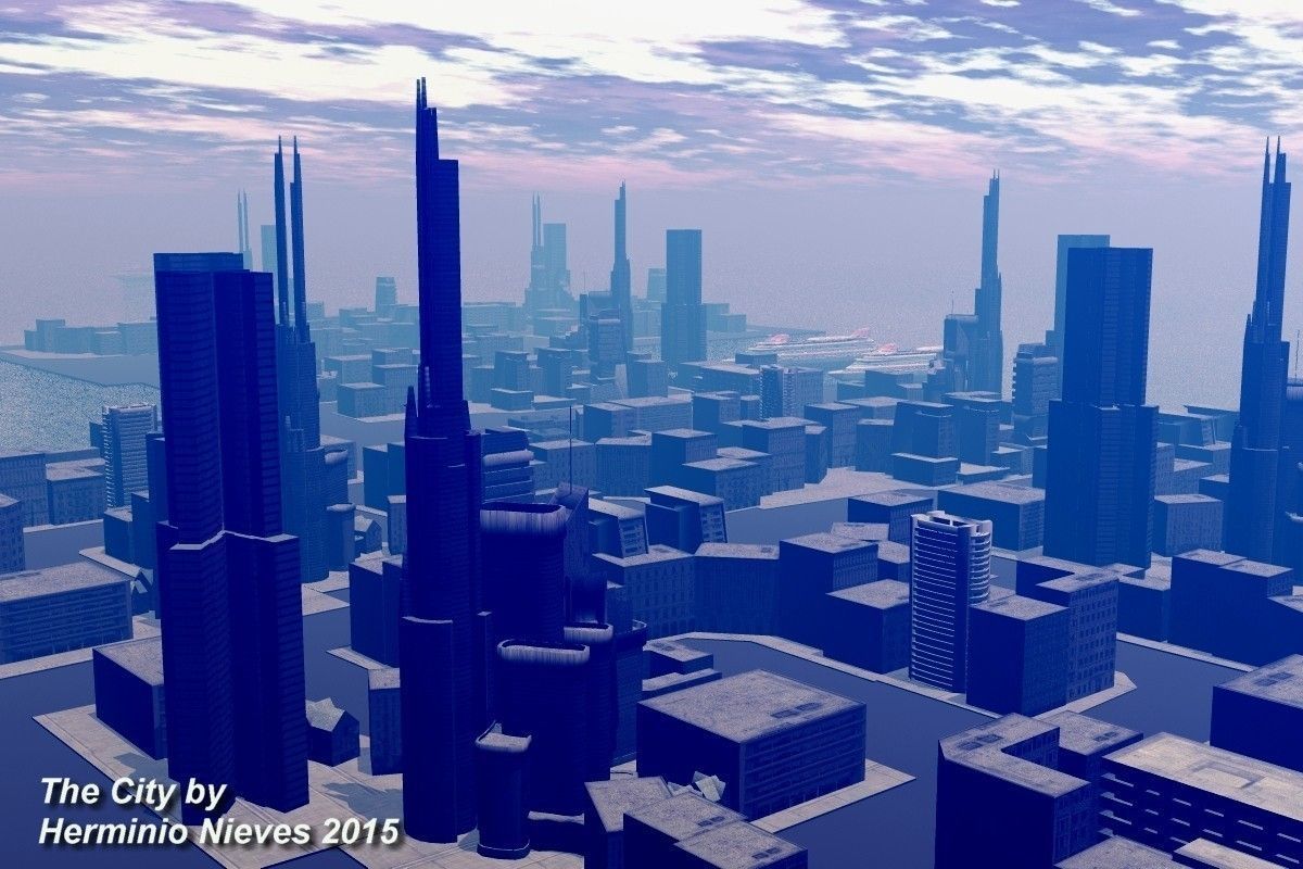 Models city of hamilton Free low-poly 3D model_1