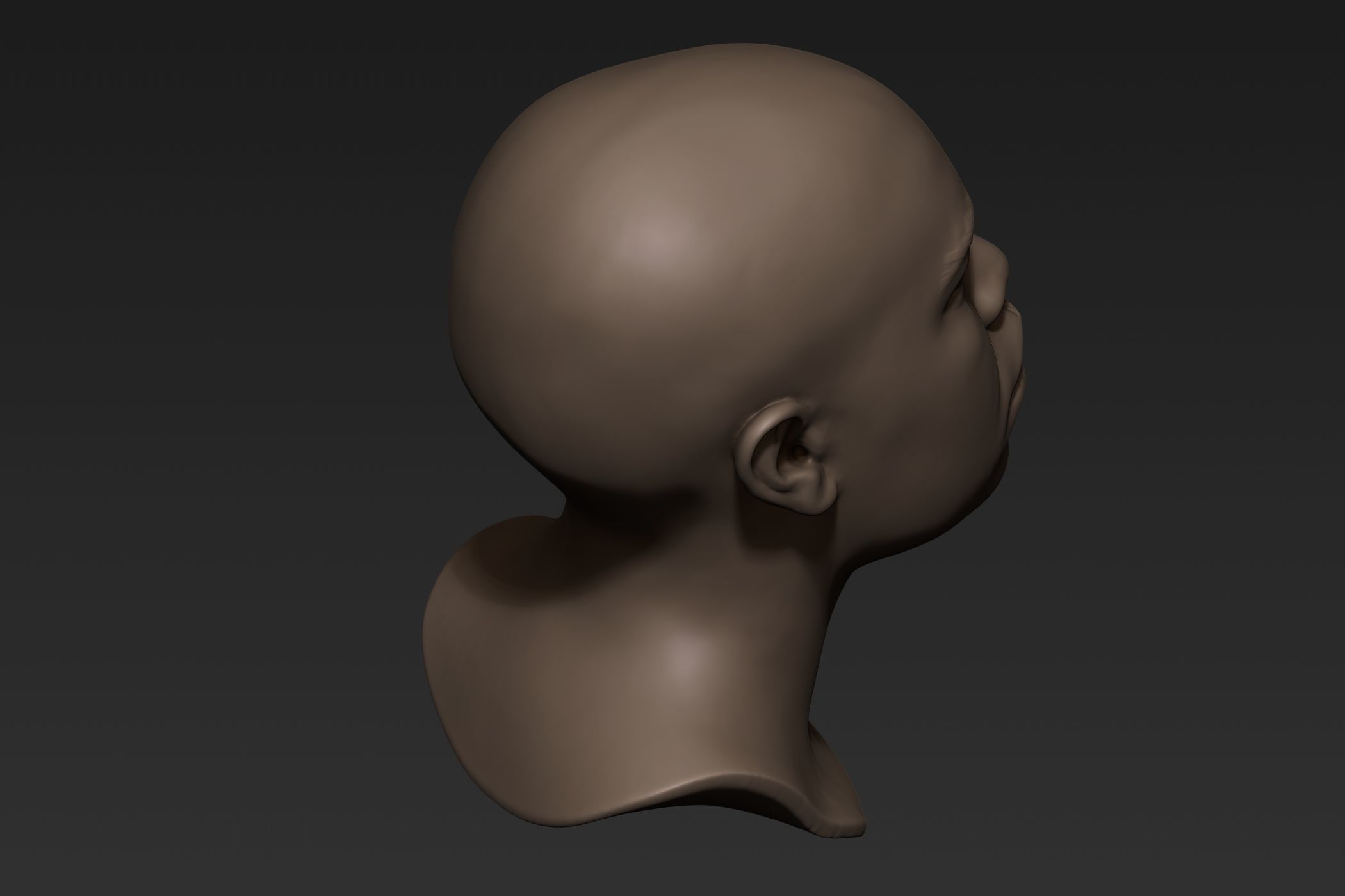 Black Man Head 2 3D model_3