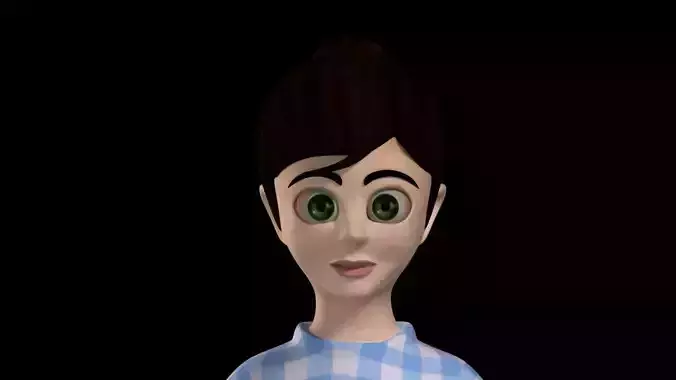 cartoonist  3d woman character  