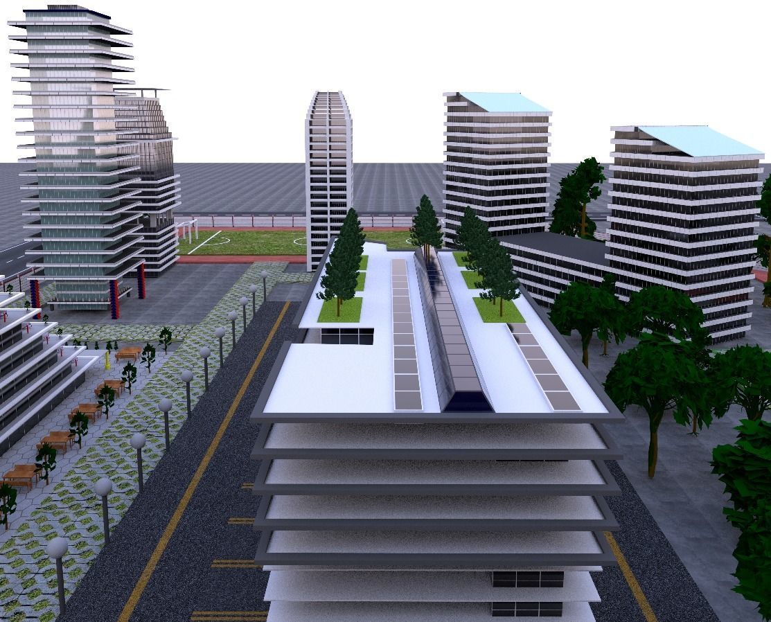 City Housing 3D model_2