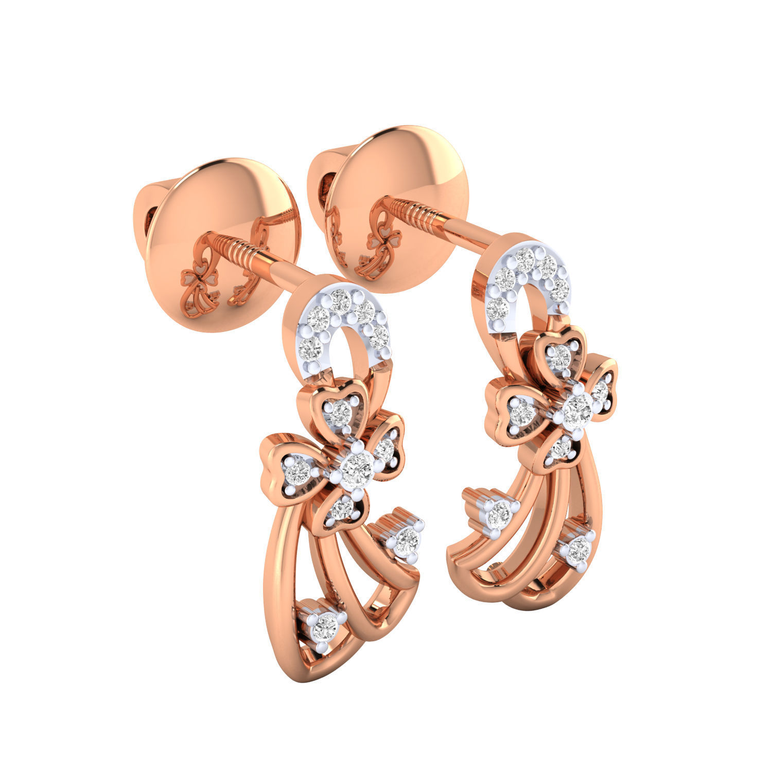 Women earrings 3dm render detail 3D print model 3D print model_2